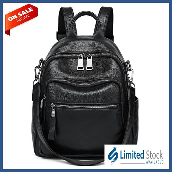 Genuine Leather Convertible Backpack Purse, Anti-Theft Design, 13x15 Inch main image 4
